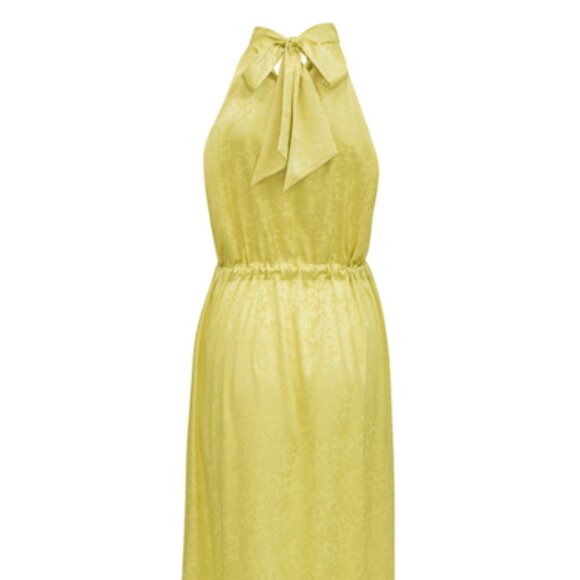 NWT!! Karmania Layla Maxi Dress in Yellow Paisley Jacquard - Gorgeous and Chic! - Picture 2 of 3